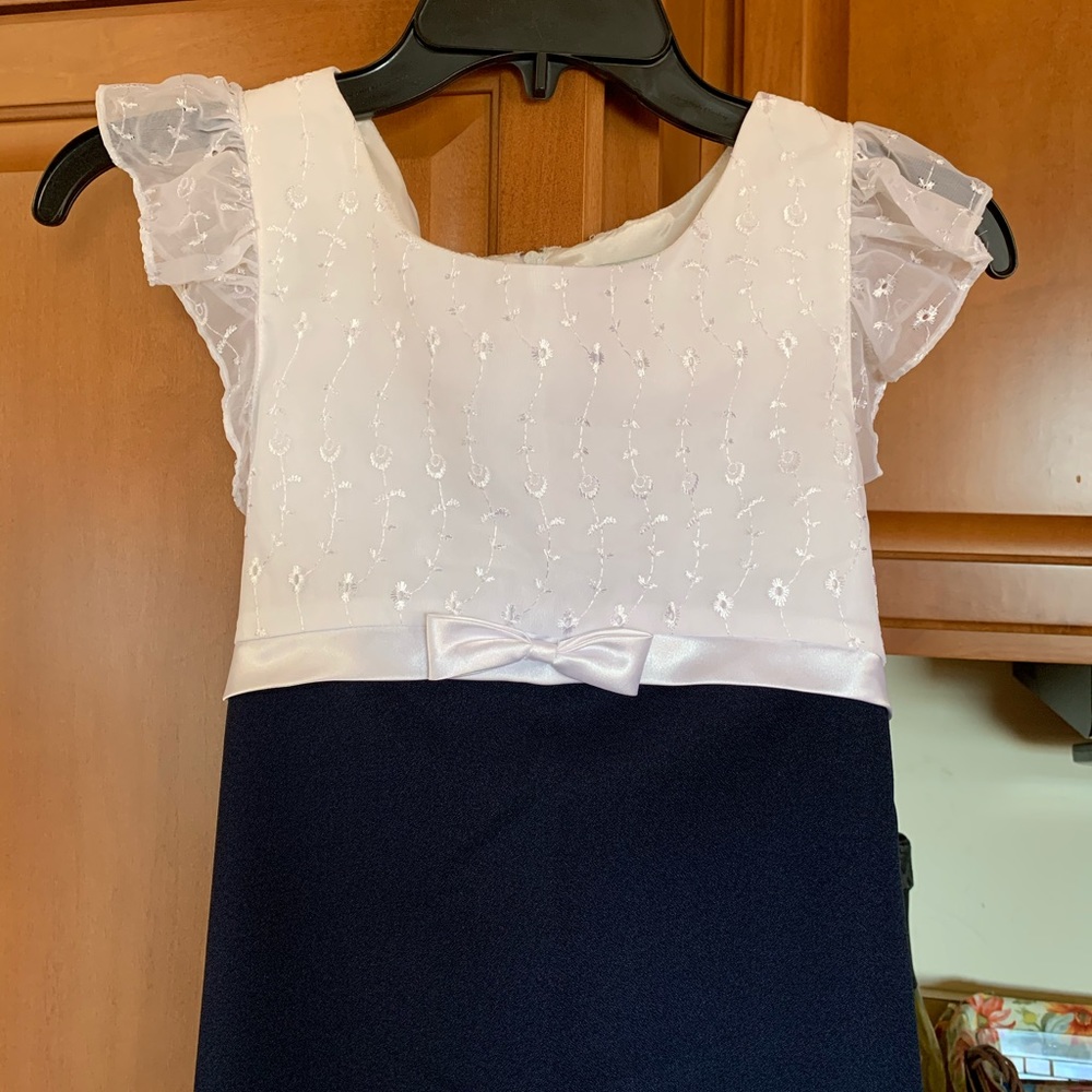 Blue and White Girls Dress